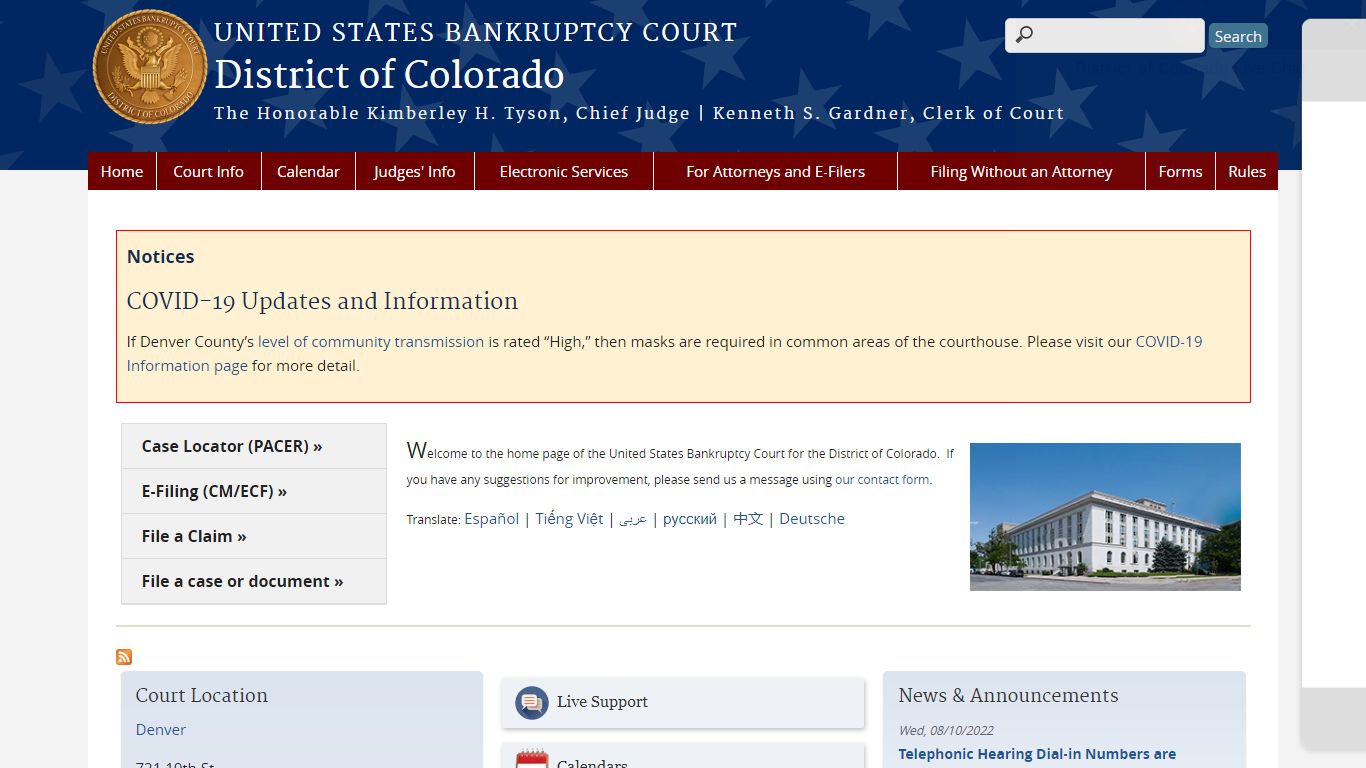 District of Colorado | United States Bankruptcy Court